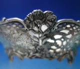 Dutch .835 Silver Candy Dish Footed w/ Handles Cast Pierced Flowers #200 (#6032)