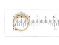 14k Yellow Gold Genuine Natural Moonstone Five-Stone Band Ring Size 6.75 #J6801