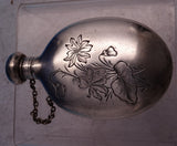 Shiebler Sterling Silver Lady's Drinking Flask Bright-Cut Flowers #8338 (#8725)