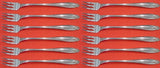Prelude by International Sterling Silver Cocktail Fork Set 12 pieces 5 1/2"