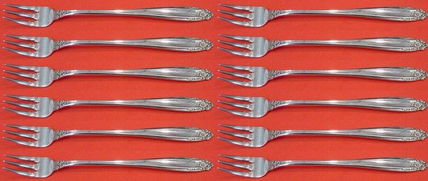 Prelude by International Sterling Silver Cocktail Fork Set 12 pieces 5 1/2"