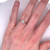 14k White Gold Antique .76ct Genuine Natural Diamond Engagement Ring (#J5191)