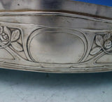 Seybold and Hirschauer German .800 Silver Jardiniere Roses Motif w/ Insert #5577