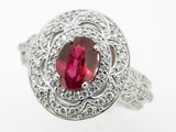 14k White Gold 1.57ct Ruby Ring GIA Burmese Pigeon Blood Jewelry (#J4500)