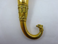 Gilt Bronze Tussie Mussie Posey Posy Holder with Green and White Enamel (#J1290)