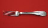 Lap Over Edge Acid Etched By Tiffany Sterling Dinner Fork w/ poppies 8"
