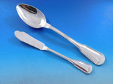 Palladio Fiddle Thread Italy Sterling Silver Flatware Set 140 pcs Dinner Italian