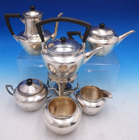 Etruscan by Towle Sterling Silver Tea Set 6pc with Kettle Hammered #7671 (#7834)