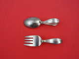 Cordis by Tiffany and Co Sterling Silver Baby Set 2pc Fork 3 1/4" Spoon 3 3/8"