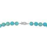 8mm Kingman Genuine Natural Turquoise Bead Strand Necklace 26 1/2" (#J6762)