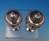 Edward Barton English Georgian Sterling Silver Salt Pepper Shaker 2pc (#5031)