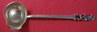 Swedish .830 Silver Gravy Ladle with Spout Chased on Reverse Circa 1947 8"