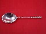 Square Twist by Whiting Sterling Silver Preserve Spoon #24  7 1/2" No monogram