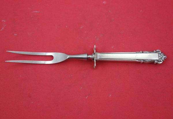 English Shell by Lunt Sterling Silver Steak Carving Fork 9"