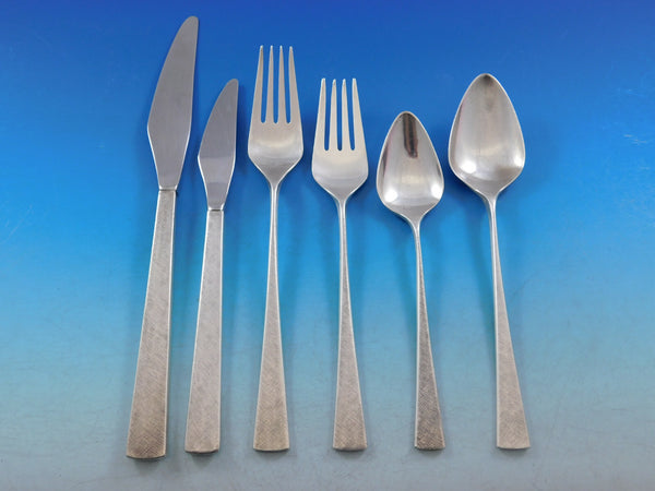 Da Vinci by Reed & Barton Sterling Silver Flatware Service Set 50 Pcs Modern
