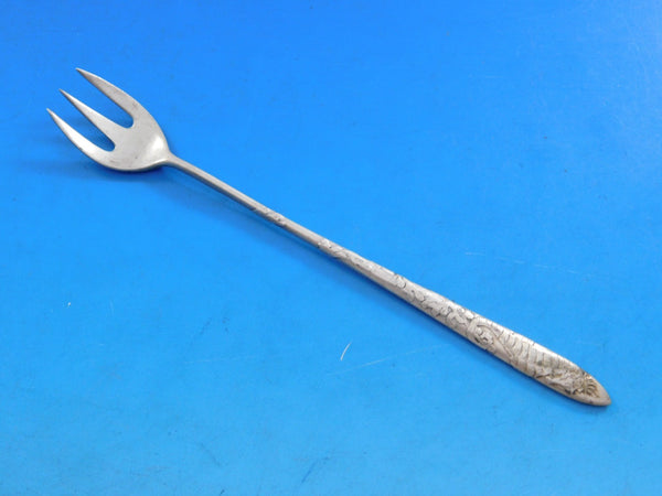 Lap Over Acid Etched by Tiffany and Co Sterling Cocktail/Oyster Fork Seahorse