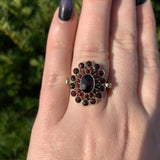 Genuine Natural Bohemian Garnet Ring with 10k Gold Shank Size 7 (#J6988)