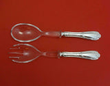 Floreale by Zaramella Argenti Italian Sterling Salad Serving Set 2pc with Lucite