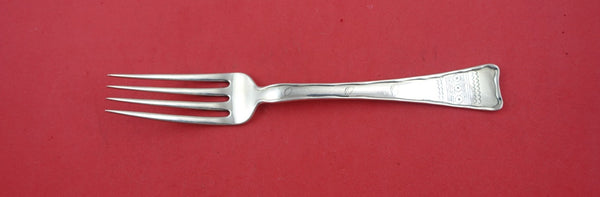 Lap Over Edge Hand Engraved By Tiffany Sterling Dinner Fork geometric design 8"