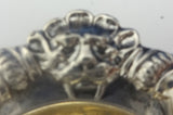 Baronial Old by Gorham Sterling Silver Tea Strainer w/Lion/Gargoyle Face #0380