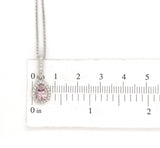 14k White Gold Pear Shaped Pink .58ct Genuine Natural Morganite Pendant (#J6470)