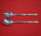 Violet by Wallace Sterling Silver Salad Serving Set Modern Custom Made 10 1/2"