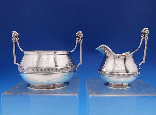 Bust by Gorham Sterling Silver Sugar & Creamer #420 Dated 1868 (#8404)