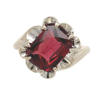 10k White Gold 2.63 Carat Genuine Natural Garnet Ring Size 5.25 (#J6764)