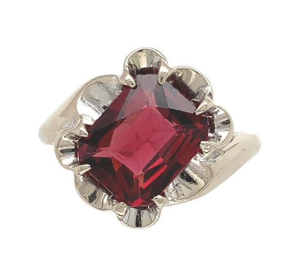 10k White Gold 2.63 Carat Genuine Natural Garnet Ring Size 5.25 (#J6764)