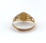 10k Yellow Gold Open Weave Baby Signet Ring with S Monogram Jewelry (#J5969)