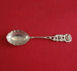 Hildesheimer Rose .800-.835 Silver Sugar Spoon Small Fluted 4 3/4" Serving