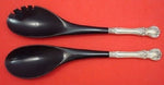 Old Master by Towle Sterling Silver Salad Serving Set 2pc HH with Ebony 12"