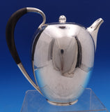 Cosmos by Georg Jensen Sterling Silver Tea Set 5pc with Wood Handles (#8798)