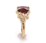 10k Yellow Gold 1.68ct Deep Red Genuine Natural Garnet Ring Size 6.25 (#J6386)