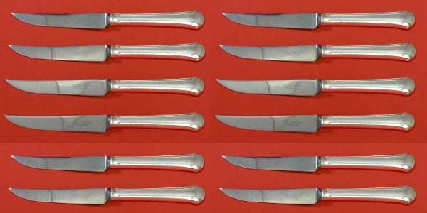 Chippendale by Towle Sterling Silver Steak Knife Custom Set 12 pcs 8 1/2"