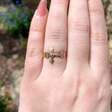 Applied 12k Yellow Gold Cross Crucifix Ring Size 8.5 Jewelry (#J7275)