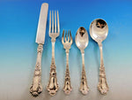 Baronial Old by Gorham Sterling Silver Flatware Set Service 62 pc Lion Dinner