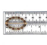 14k Yellow Gold and Platinum Montana Sapphire and Pearl Pin by Krementz (#J6272)