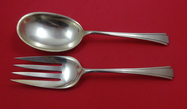 Debutante by Richard Dimes Sterling Silver Salad Serving Set 2pc Original 8 7/8"