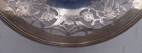 JE Caldwell Sterling Silver Fruit Basket with Swing Handle Daisy Flowers (#8415)