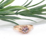 10k Rosey Yellow Gold .56ct Genuine Natural Morganite Ring Size 5.75 (#J7449)