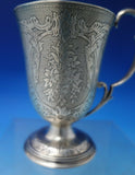English Sterling Silver Child's Cup Bright-Cut Engraved w/ Baskets #585 (#6258)