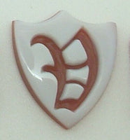 14K Gold Carved Agate Initial Pendant - Various Shapes Personalized New (#J2155)