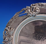 Floral by Alvin Sterling Silver Dessert Plate Daffodil Pierced Rim #2864 (#8679)