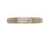 14k White and Yellow Gold Men's Wedding Band Size 13 (#J5979)