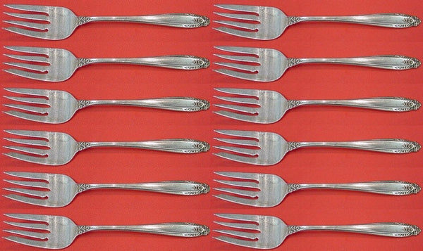 Prelude by International Sterling Silver Salad Fork Set 12 pieces 6 1/2"