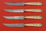 Mary II by Lunt Sterling Silver Steak Knife Set 4pc HHWS Custom Made 8 1/2"