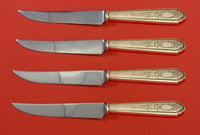 Mary II by Lunt Sterling Silver Steak Knife Set 4pc HHWS Custom Made 8 1/2"