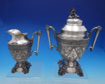 Japanese by Simpson Hall Miller and Co Silverplate Sugar Creamer Set 2pc (#4639)