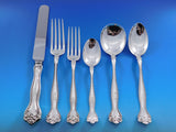 Raleigh by Alvin Sterling Silver Flatware Set 12 Service 76 pcs Beaded Dinner